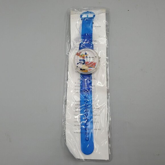 Dairy Queen 2000 Woody Woodpecker Wrist Watch Floating Ice Cream Cone Blue DQ - Picture 1 of 4